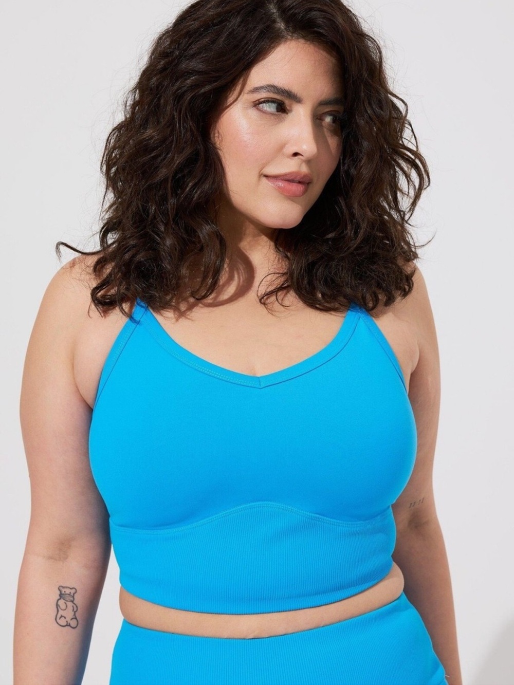 NWT Torrid Low-Impact Wireless Rib Trim Active Sports Bra Blithe Blue size 4X